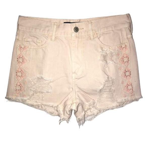 Hollister Pants - Hollister Peach Aztec High Rise Shorts 1 25